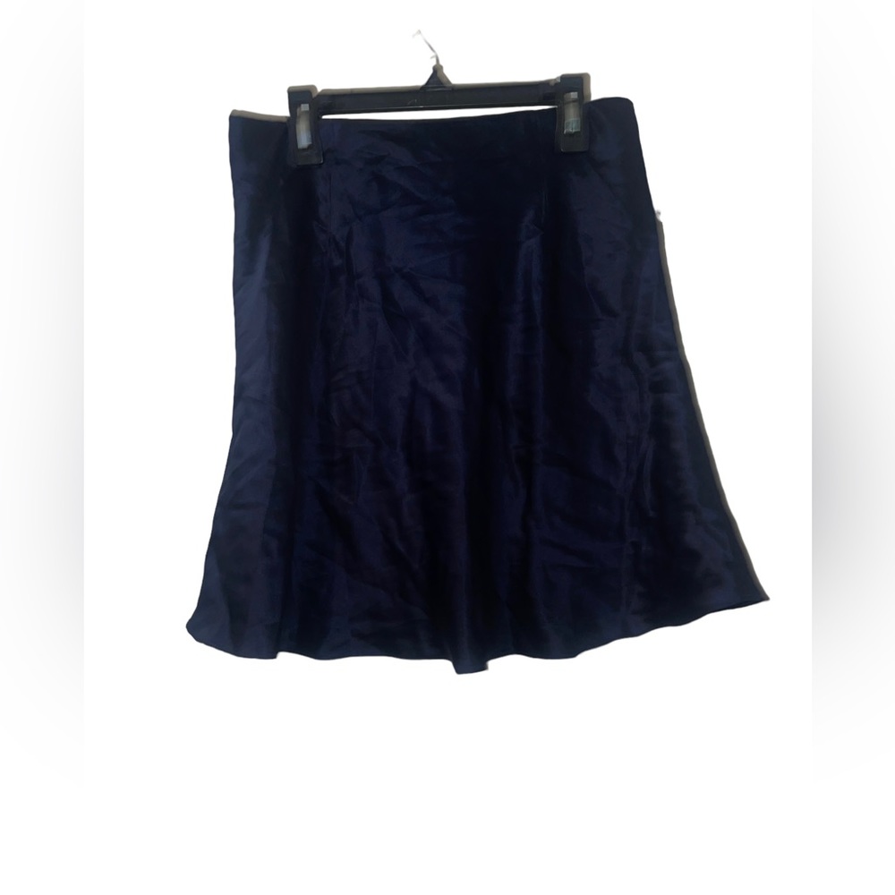 Quince Blue Silk Skirt small